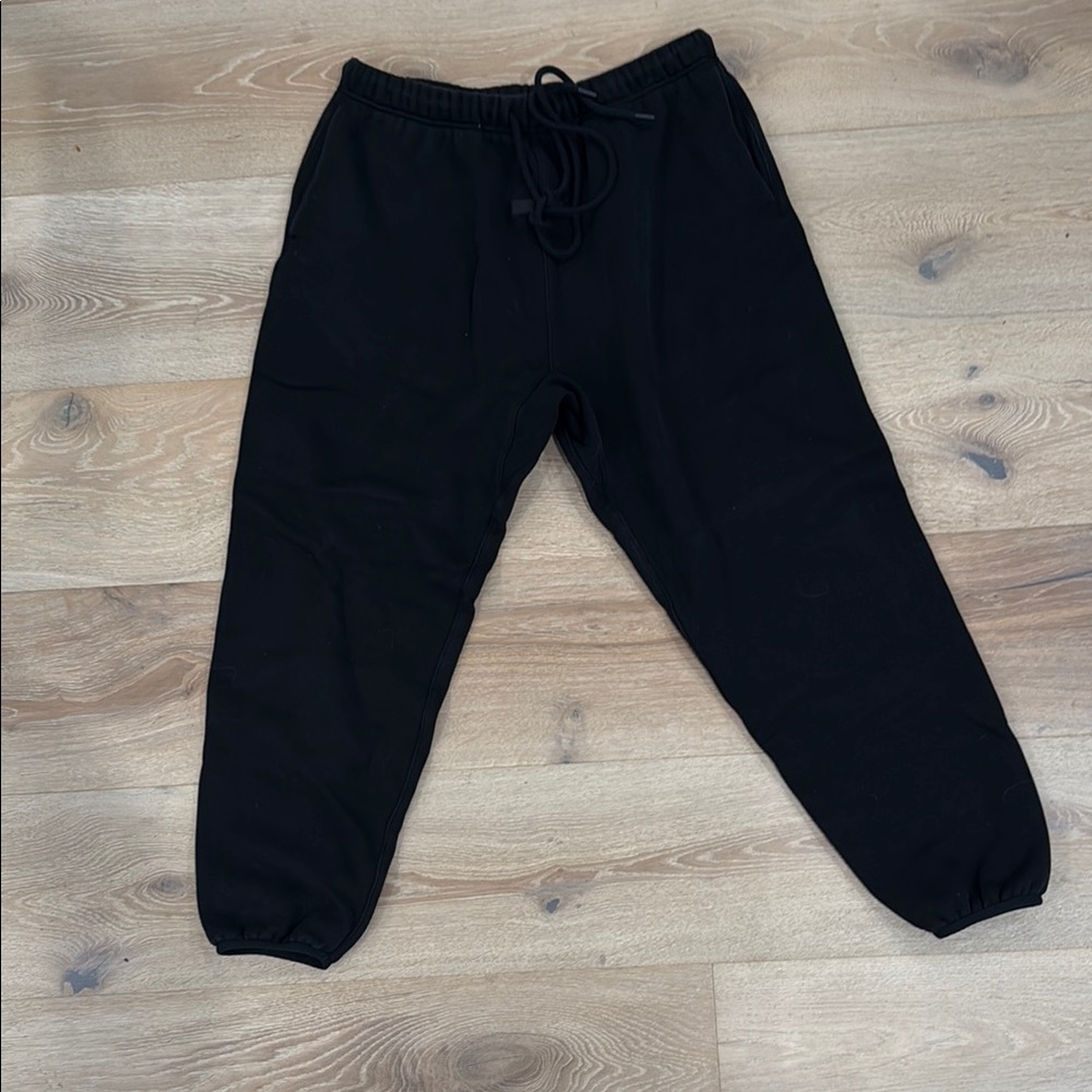 Essentials Black Fleece Joggers